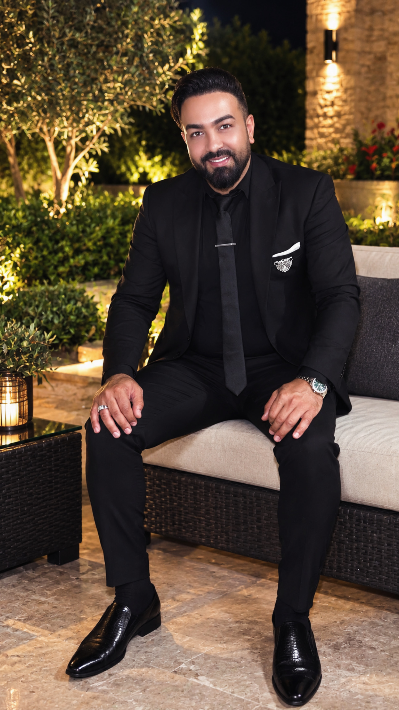 Aboud Diab wearing a black suit